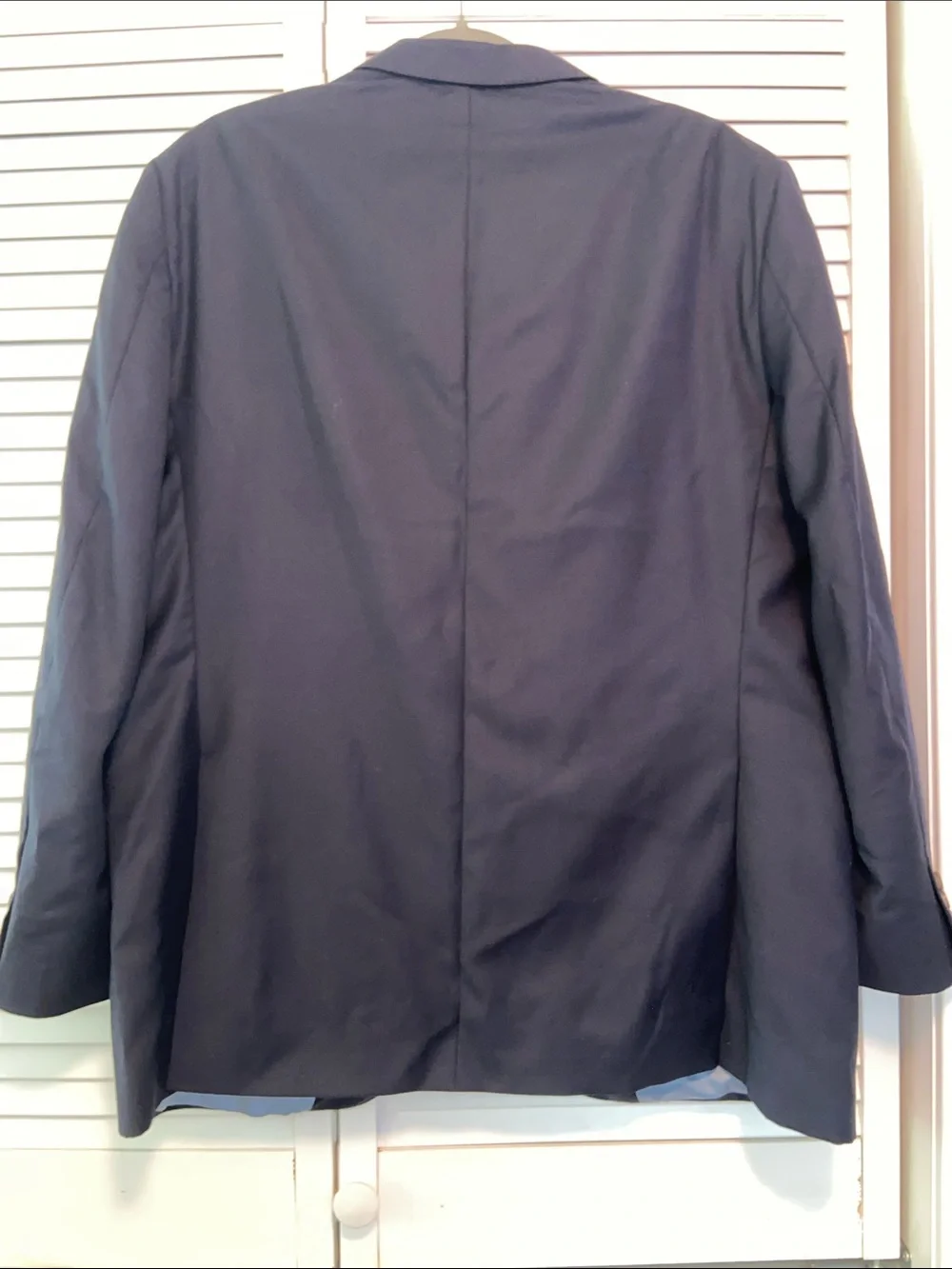 Peter Millar Sport Coat Blazer‎ 44R Navy Wool 2-Button Golf/FLy Fishing Patch